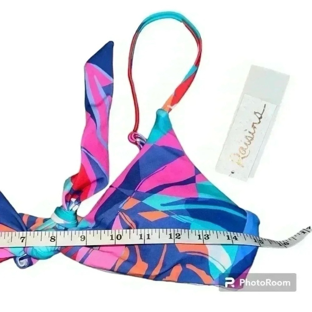 Raisins Bright Idea Love Abstract Print Bikini Set, M (top)/L (bottom) - Picture 6 of 13